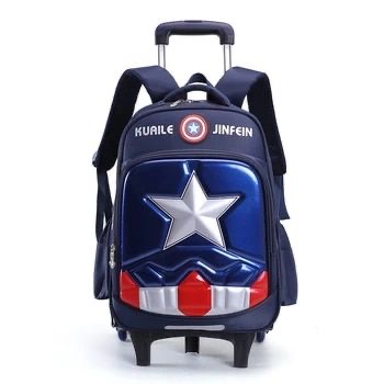 mochila de niño con figura de la estrella del capitan america